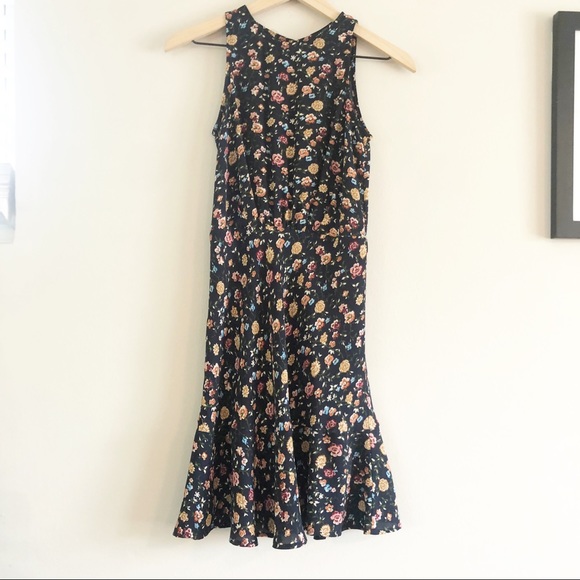 J. Crew Mercantile Floral Ruffle Hem Dress Size 00 - Picture 12 of 13